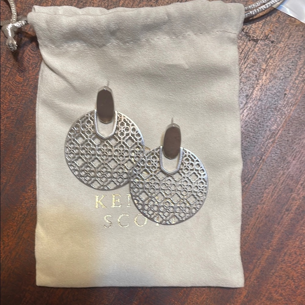 Kendra Scott Silver Filigree Earrings